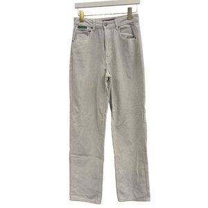 Empyre Tori Corduroy Pants Womens Size 2 Cream Straight Leg High Rise Casual